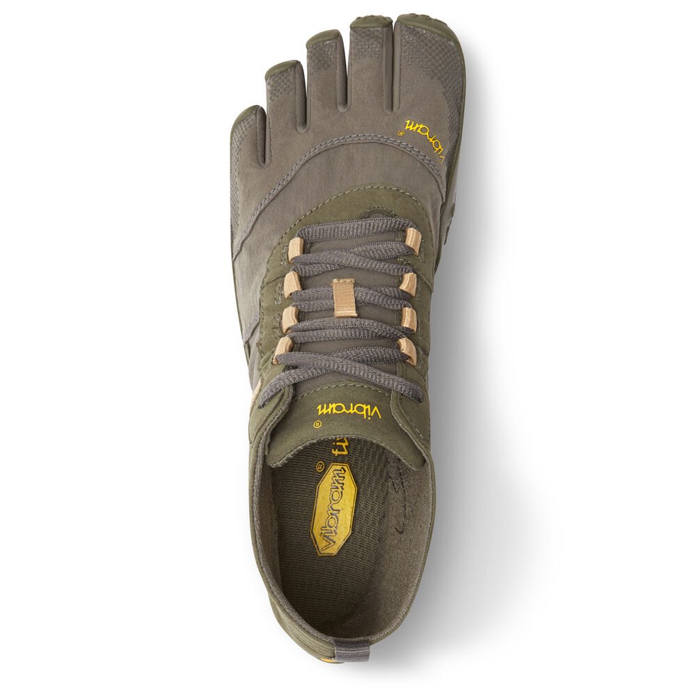 Zapatos De Trail Hombre Verde Oliva - FiveFingers V-Trek - KAUHGF-967
